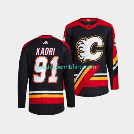Calgary Flames Nazem Kadri 91 Adidas 2022-2023 Reverse Retro Rood Authentic Shirt - Mannen